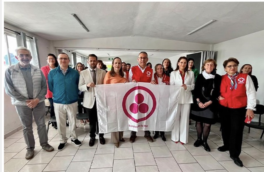 México: Cruz Roja Toluca recibe Bandera de la Paz y refuerza compromiso contra la violencia